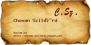 Chovan Szilárd névjegykártya