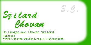 szilard chovan business card